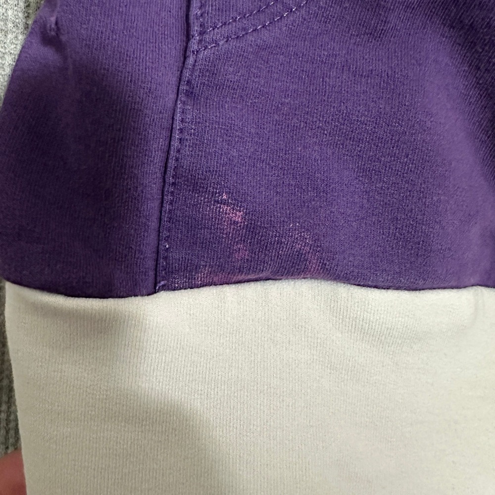 EA7 Emporio Armani Womens Purple Colorblock Full Zip Hoodie Sweatshirt Logo - Picture 7 of 14